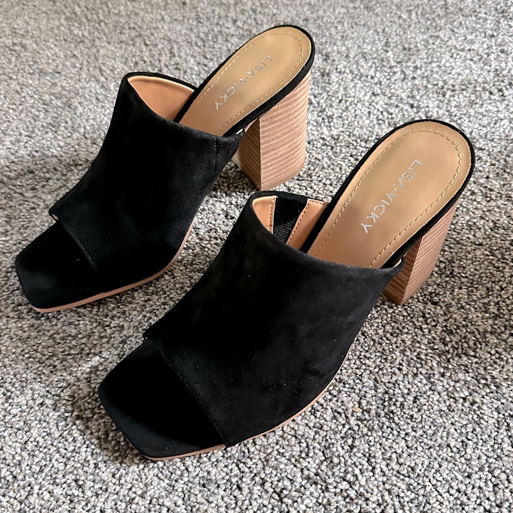 Lisa Vicky Virtue Sandal Color Black Women’s 6.5 New In Box